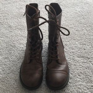 Gently used Brown Lace up Boots